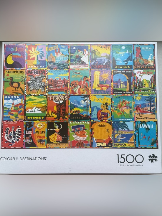 Buffalo Games Other - 1500 colorful destinations puzzle Buffalo games COMPLETE